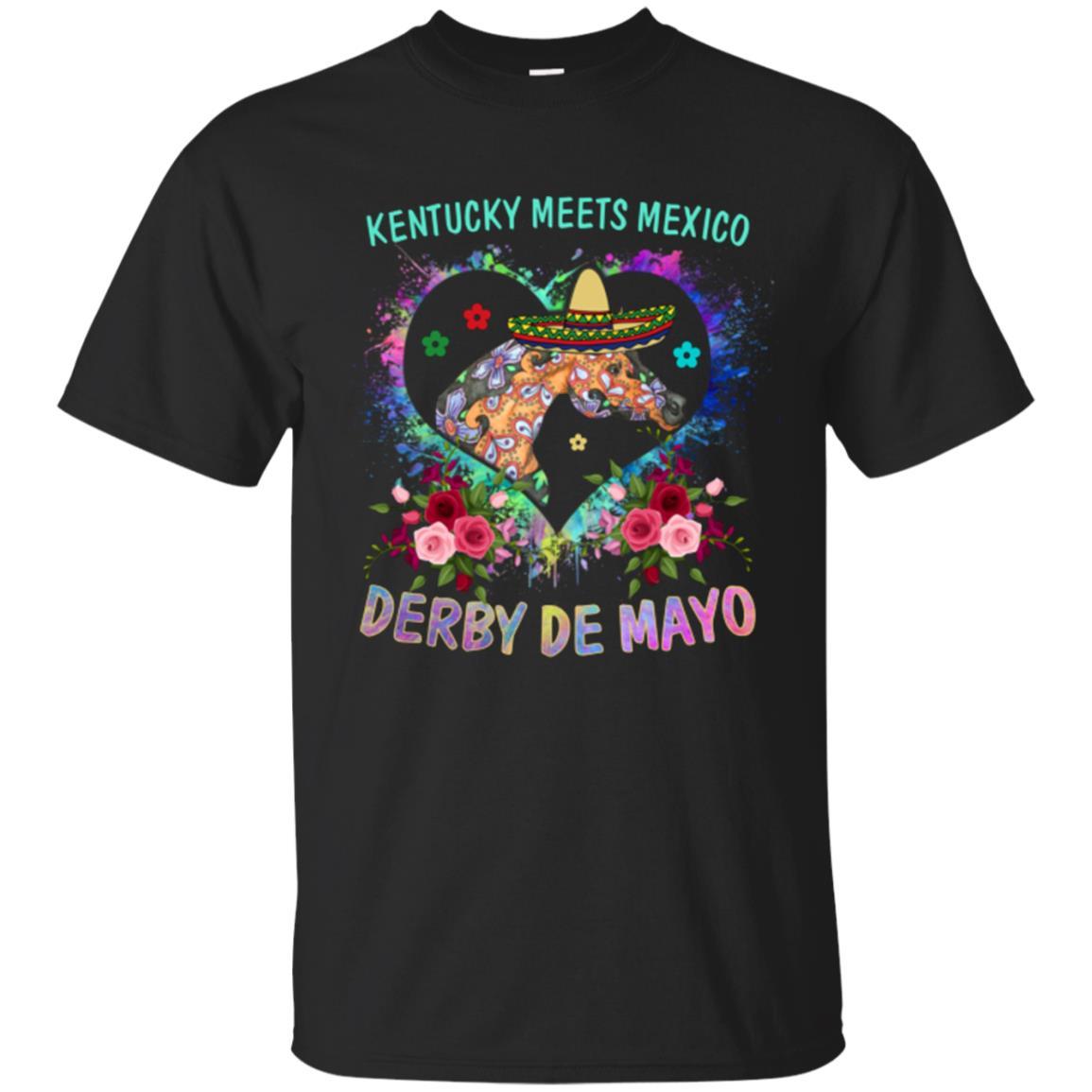 Derby De Mayo Kentucky Horse Race Mexican Heart T-shirt