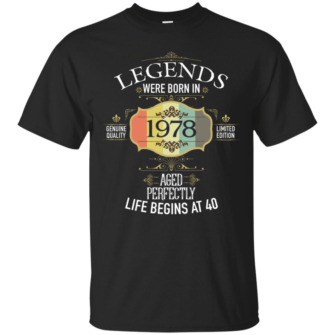 Retro Legends Born In 1978 40th Birthday 40 Years Old T-shirt