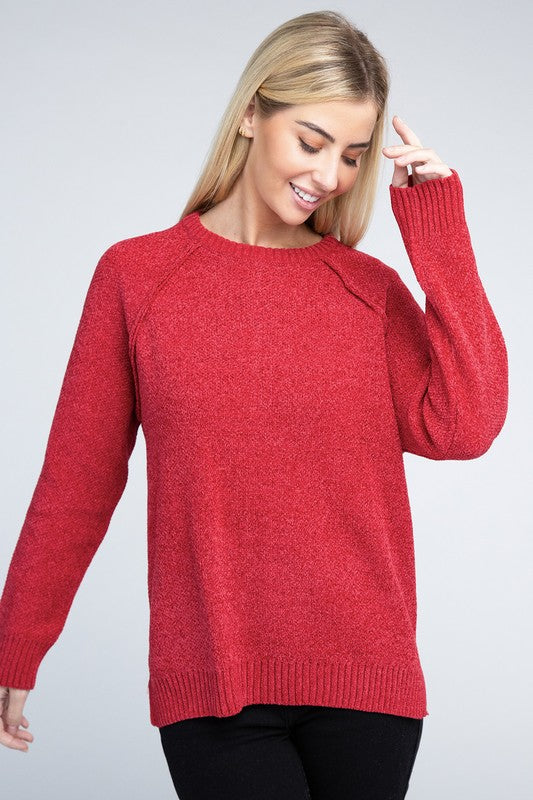 Becca Brushed Melange Dolman Sleeve Sweater - Multiple Colors