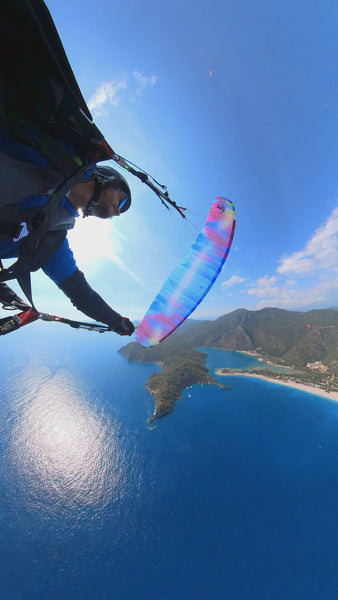 paramotoring above the sea