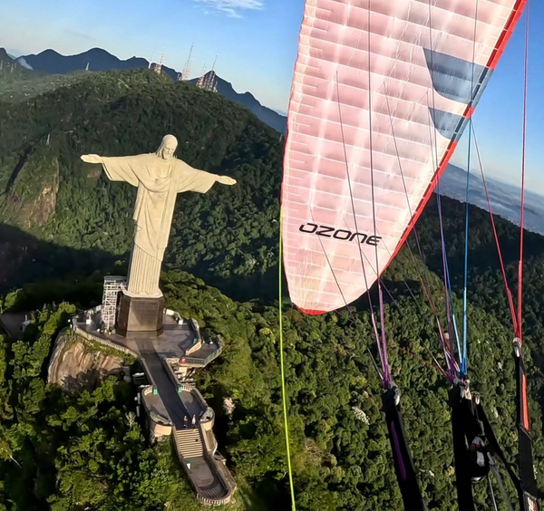 flying over christ redeemer statue