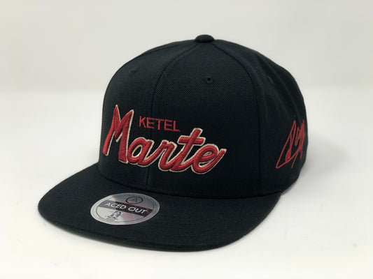 Mike Trout Script Hat - Red Snapback