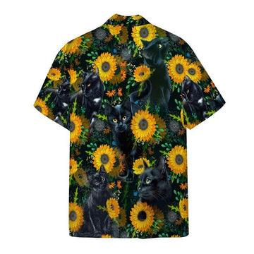 Gearhumans 3D Sunflowers In Black Custom Swimsuit