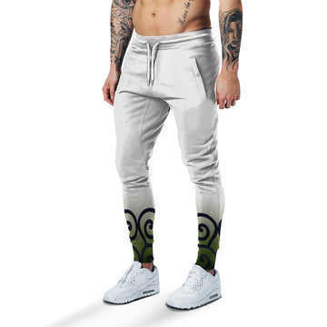 White Color Luffy Printed Joggers For Men