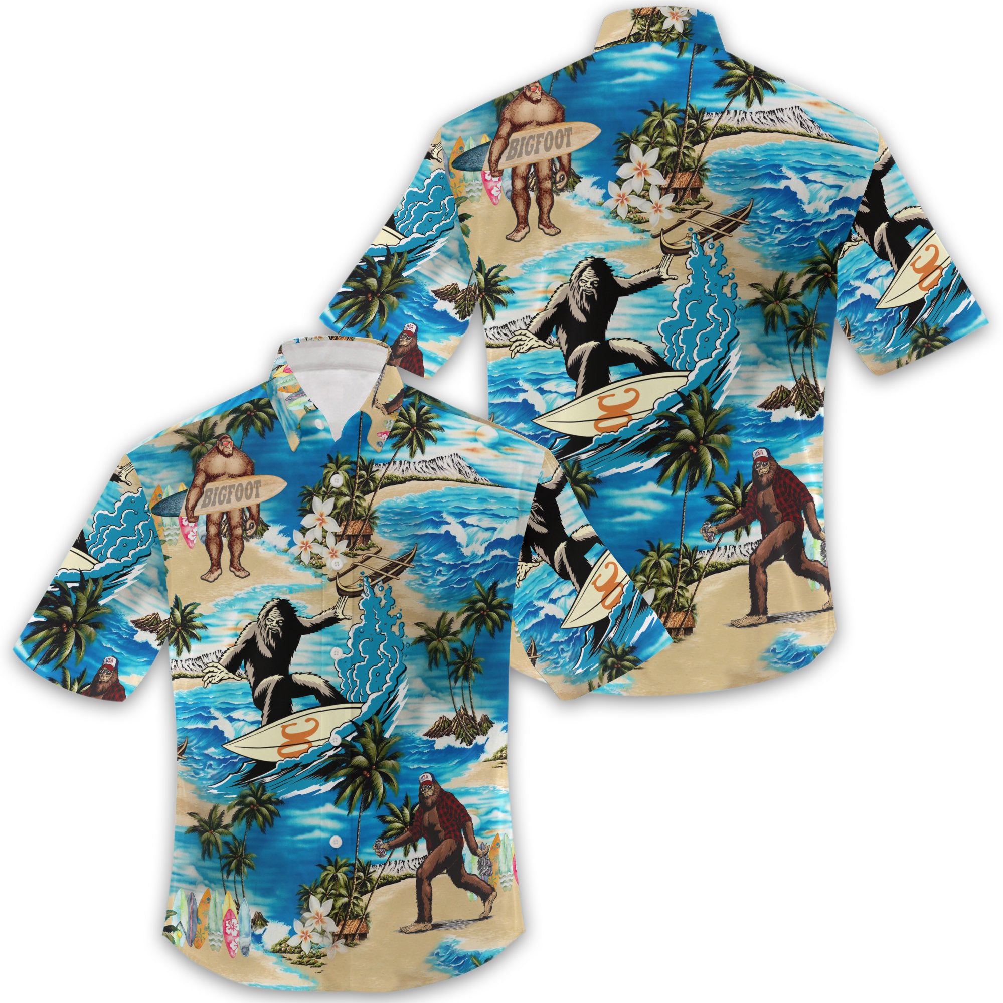 Gearhumans 3D Bigfoot Hawaii Shirt