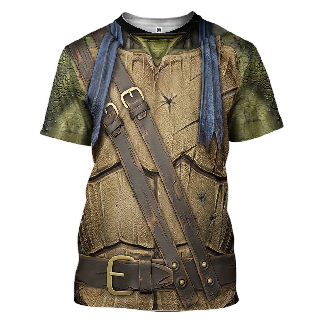 Gearhuman 3D Leonardo TMNT Leo Blue Cosplay Custom Tshirt Hoodie Apparel CV07015 3D Apparel Long Sleeve S 