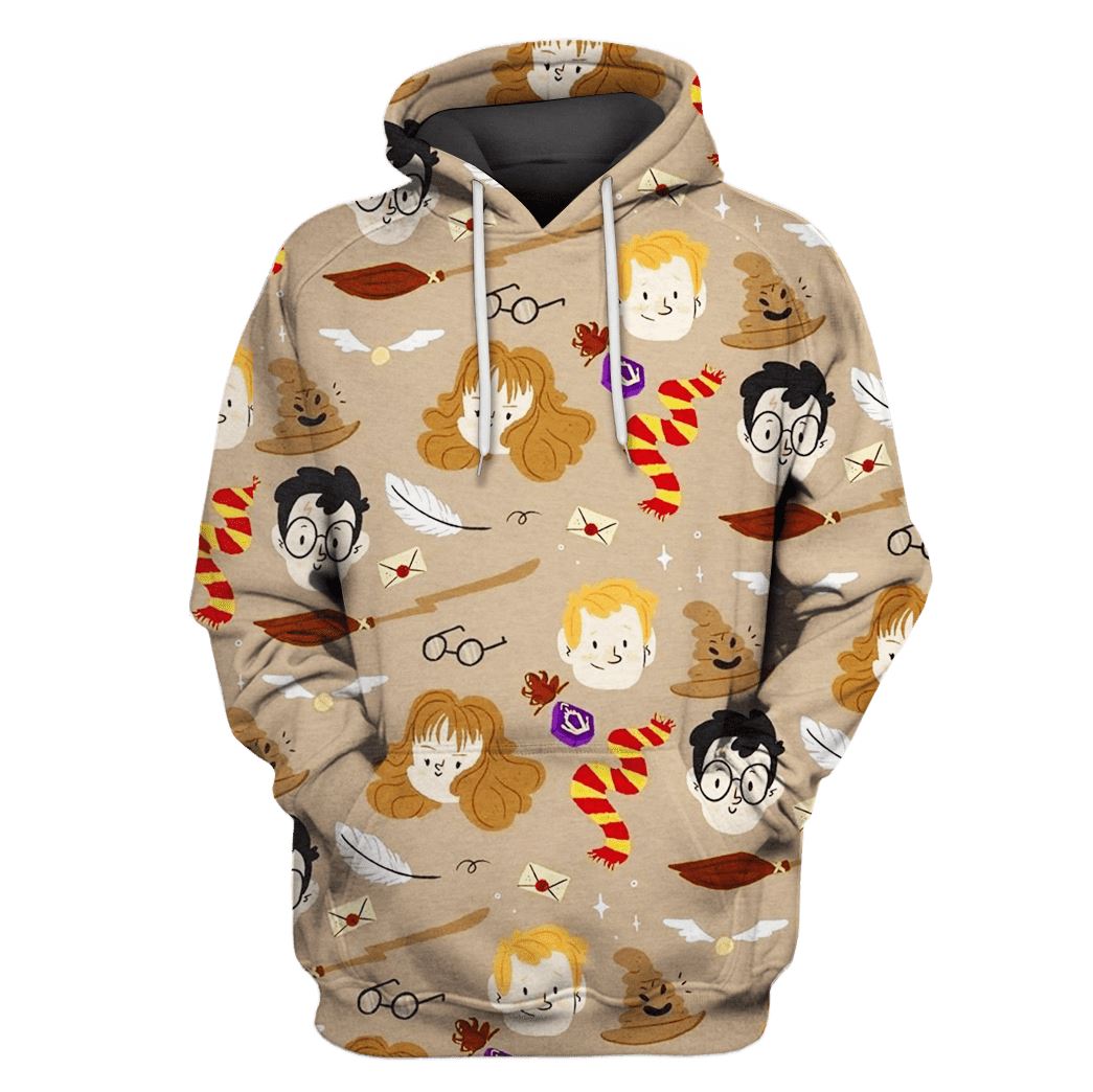 Harry Potter And His Friends Custom T-shirt - Hoodies Apparel MV110589 3D Custom Fleece Hoodies Hoodie S 