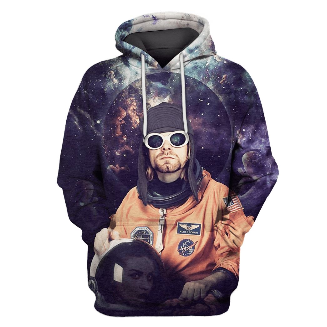 Kurt Cobain Be Astronaut T-Shirts - Zip Hoodies Apparel GH110192 3D Custom Fleece Hoodies Hoodie S 
