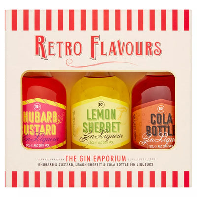 The Gin Emporium Retro Flavours Miniatures 3x5cl Bottles