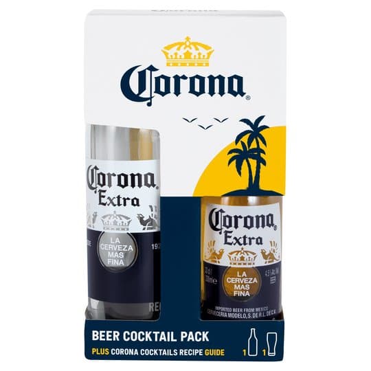 Corona Extra Beer Cocktail Pack With Glass Gift Set