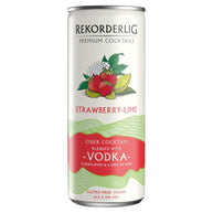 Rekorderlig Premium Swedish Cocktails Strawberry & Lime Cider with Vodka 12x250ml Cans