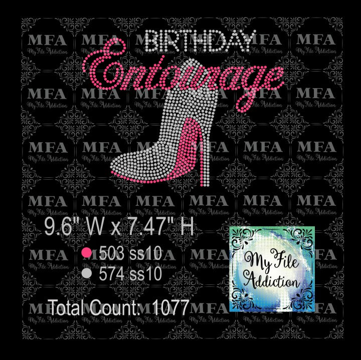 Download My File Addiction - Birthday Entourage 1 Rhinestone ...