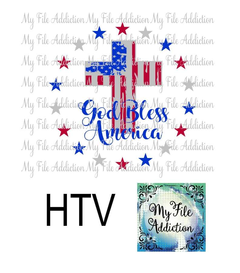 My File Addiction - God Bless America Distressed American Flag Vinyl ...