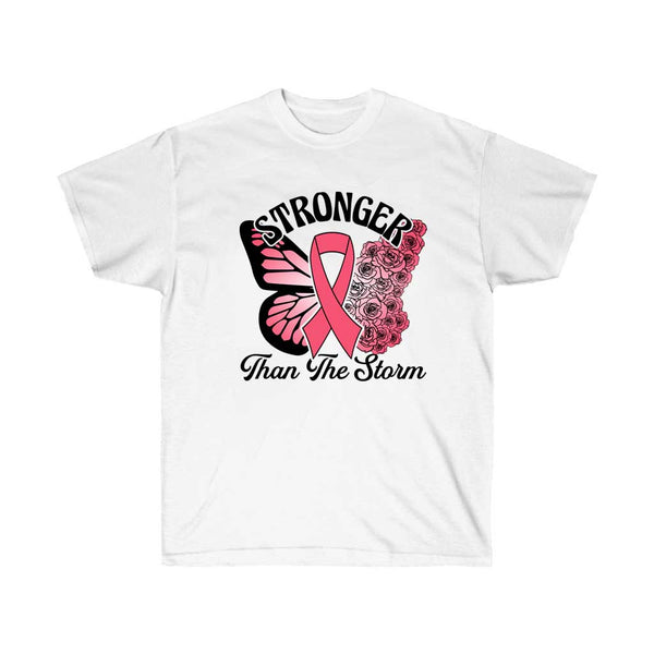 Stronger Than the Storm Pink Butterfly T-Shirt