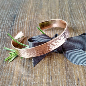 Customised Hammered Copper Quote Bracelet-Bracelet-Sparkle & Dot Designs