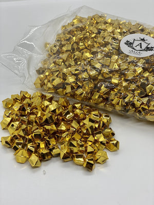 Yellow Metallic Gold Small Acrylic Gems 1.5cm - AGA Art Studio