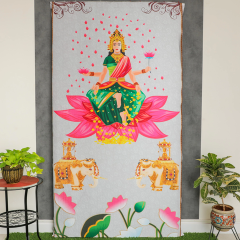 Backdrop cloth for varalakshmi Pooja