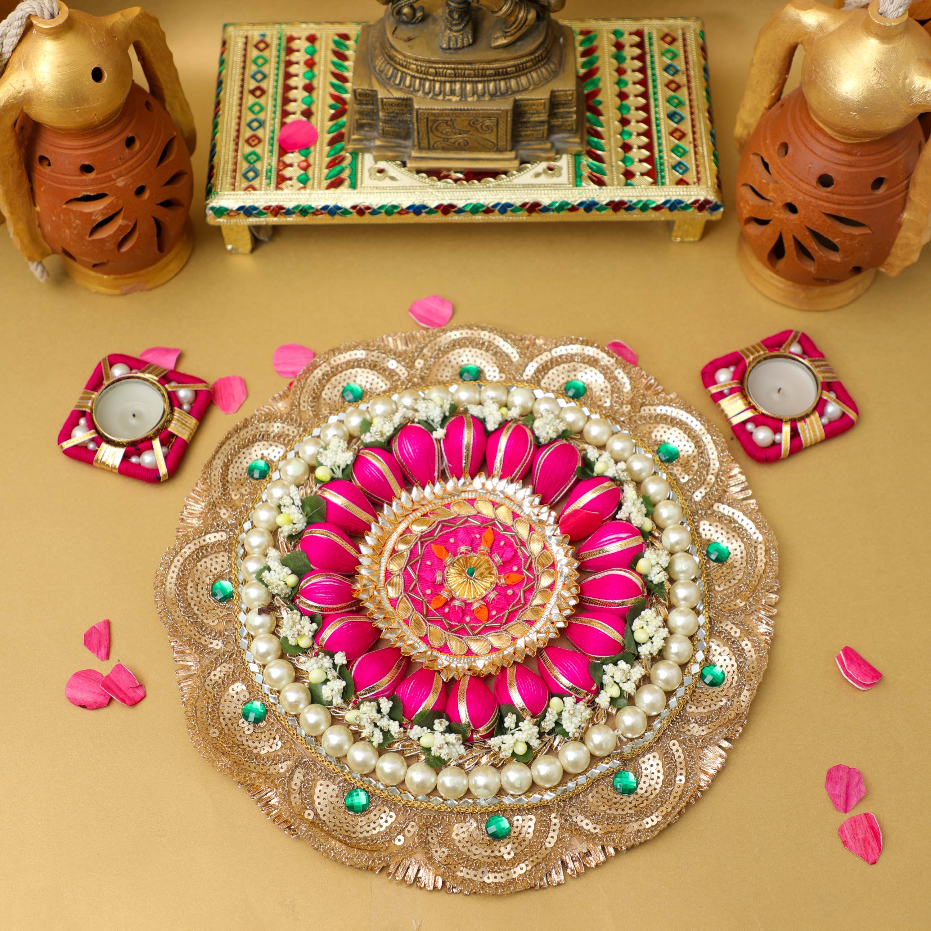 Traditional Square 12x12inch Yellow Acrylic Rangoli, For Decoration at Rs  800/piece in Indore