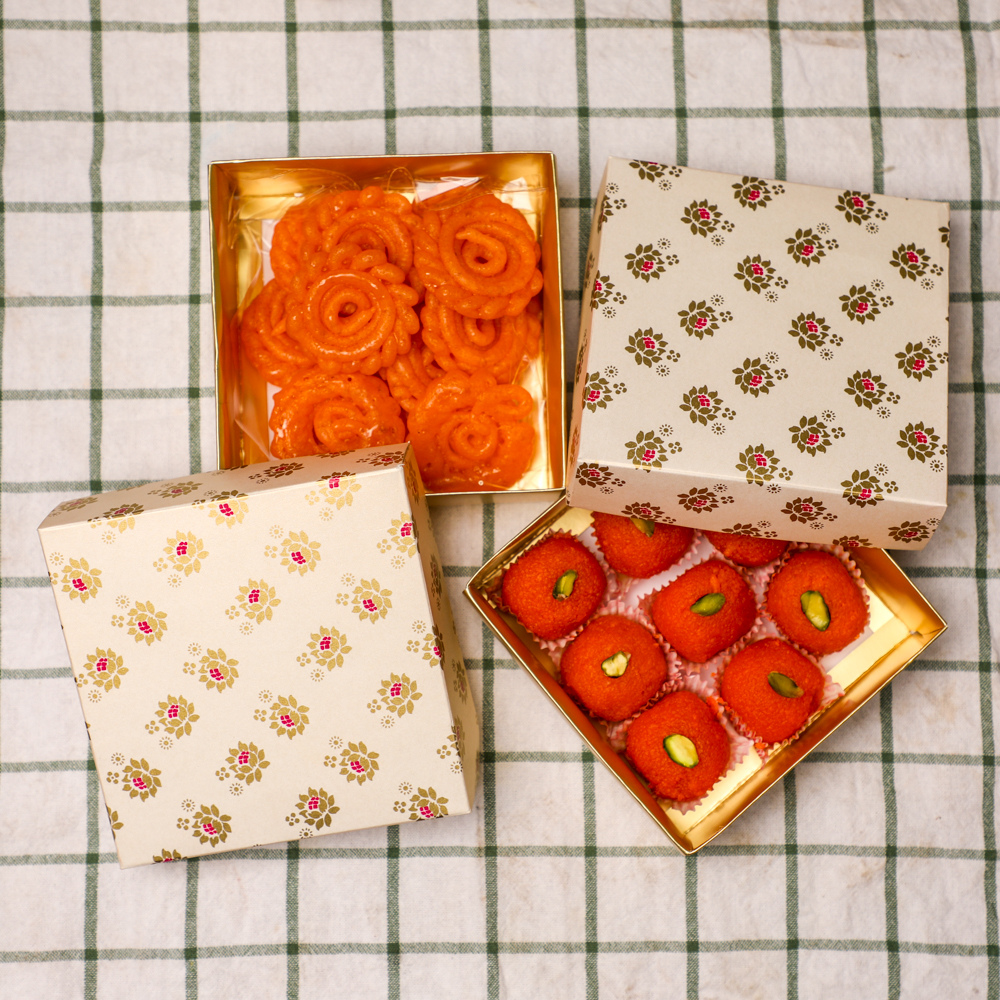  Om Printed Colorful Paper Sweet Boxes For Indian