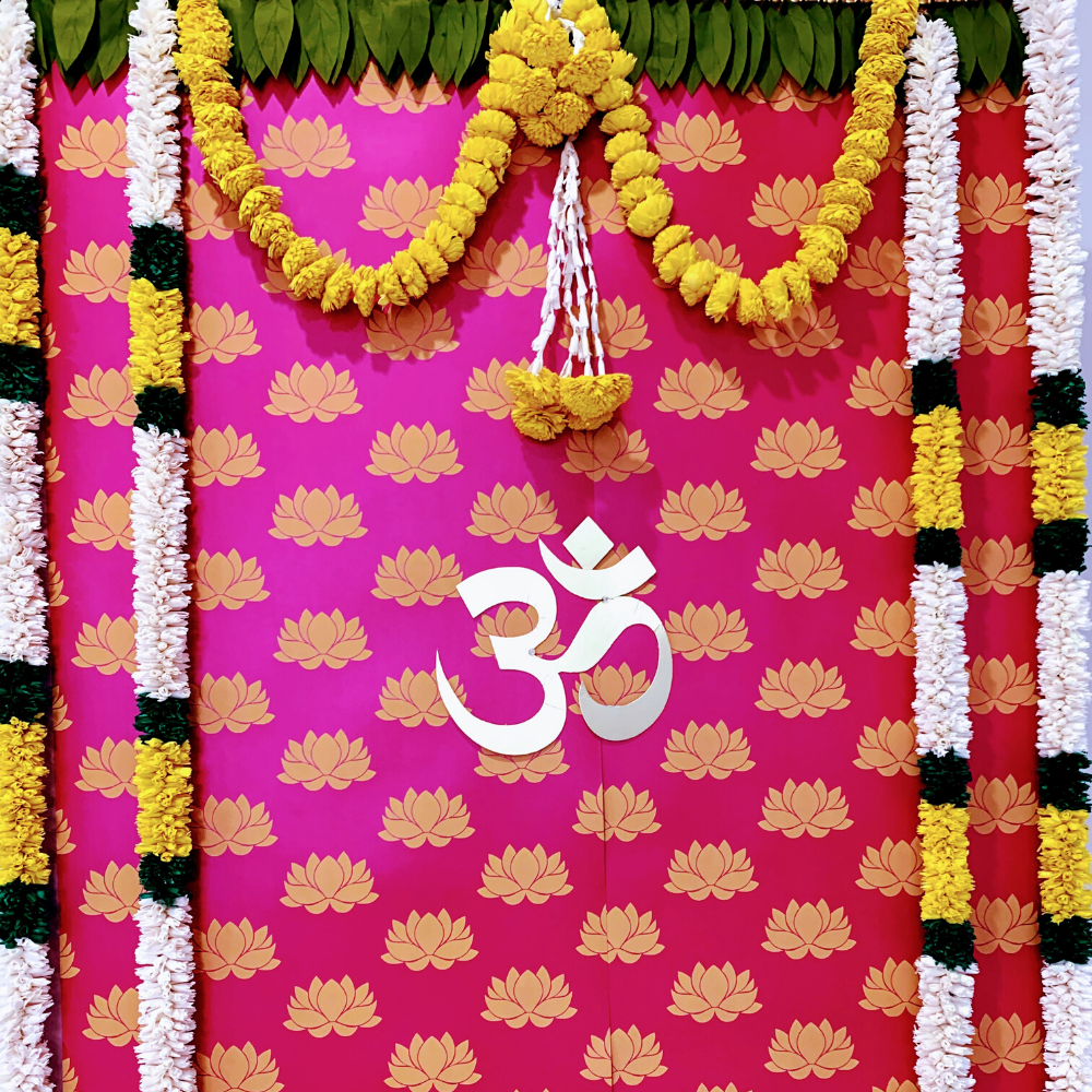 Paper Backdrop Sheet for Pooja Decoration | Gold Lotus Backdrop Sheets –  Desi Favors