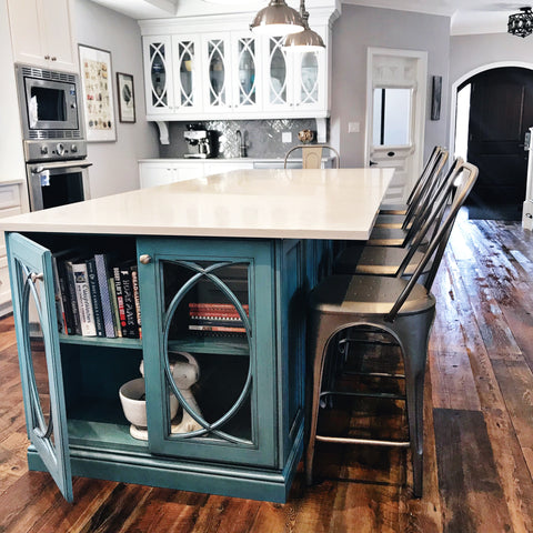 Kitchen island recipe book nook