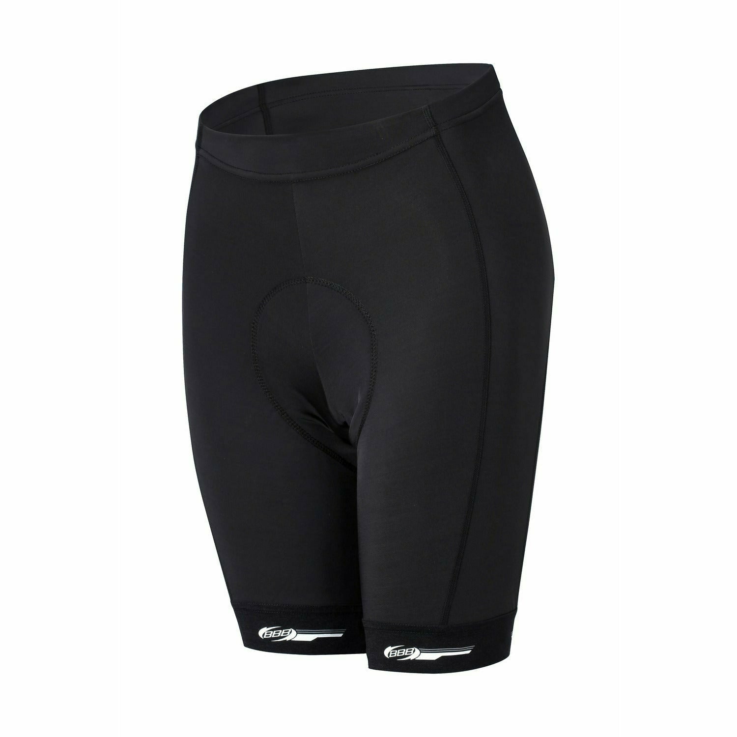 BBB BBW-217 Girl Tech Ladies Tight Fit Shorts Black / White Velozone