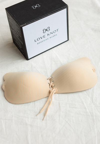 Love Knot Cup A-H Soft Natural Fabric Round Shape Strong Adhesive