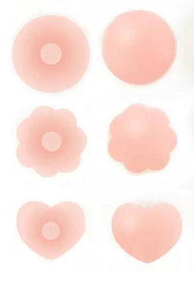 New Frontless Bra Shaped Breast Patch Thin Silicone Solid Breast Patch  Beauty Shape Adjustable Anti-Bump Solid Nipple Patch
