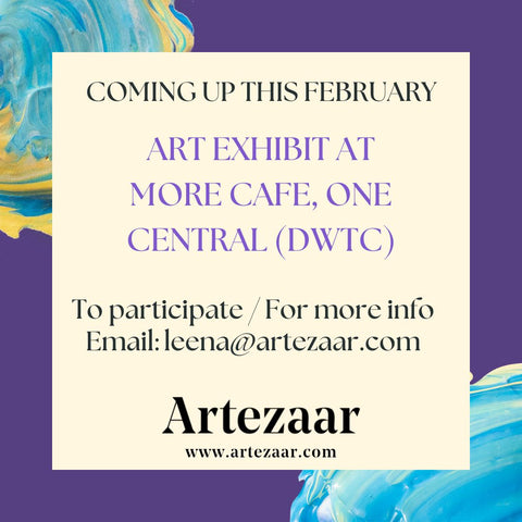 Artezaar.com Online Art Gallery in Dubai and More Café host Abstract Art Exhibition