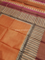 Orange & Mauve pink - Tussar - Shop on ShrusEternity.com