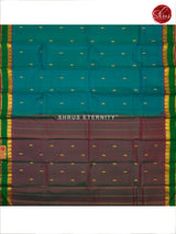 Peacock Green & Purple - Kanchipuram Silk - Shop on ShrusEternity.com