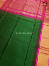 Dark Green & Magenta Pink  - Silk Cotton - Shop on ShrusEternity.com