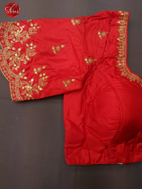 Shimmer Hand Work U Shape Red Color Blouse, Size: 36 at Rs 200