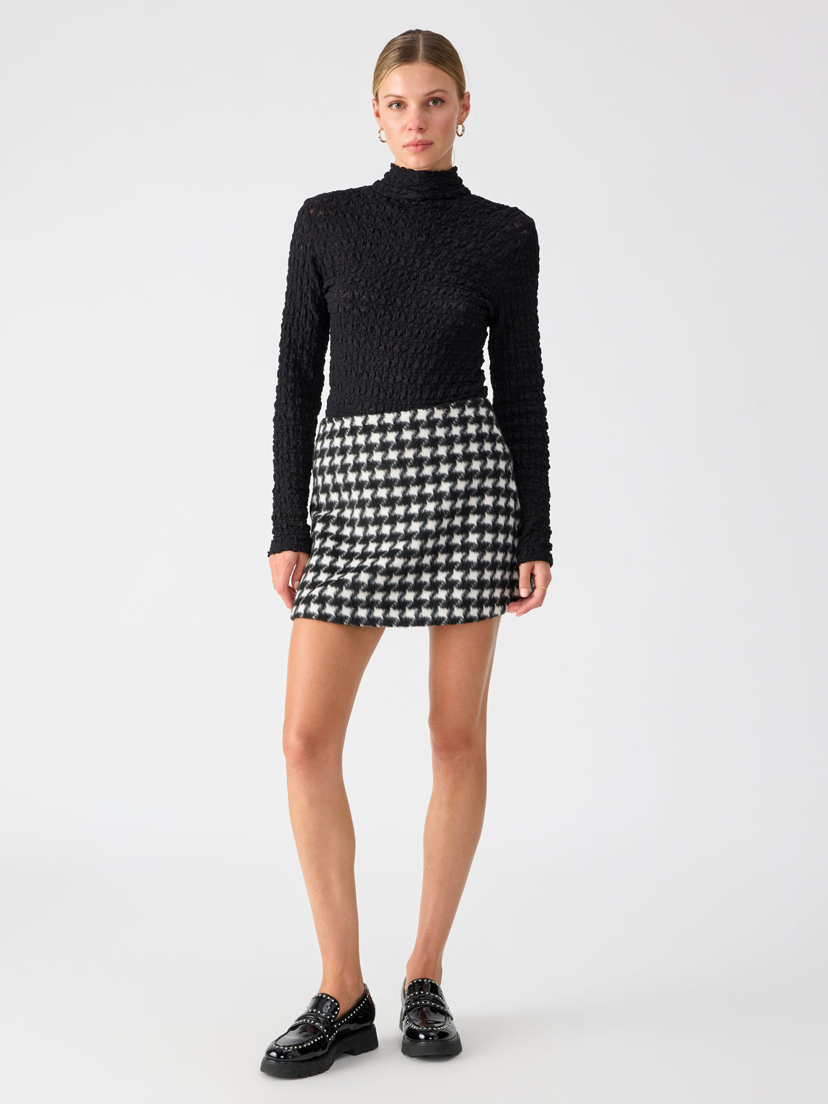 Image of Westend Mini Skirt Brushed Houndstooth