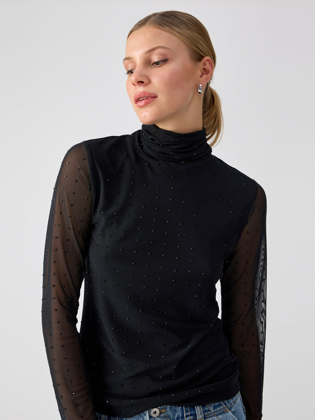 Image of Highlight Of The Night Top Black