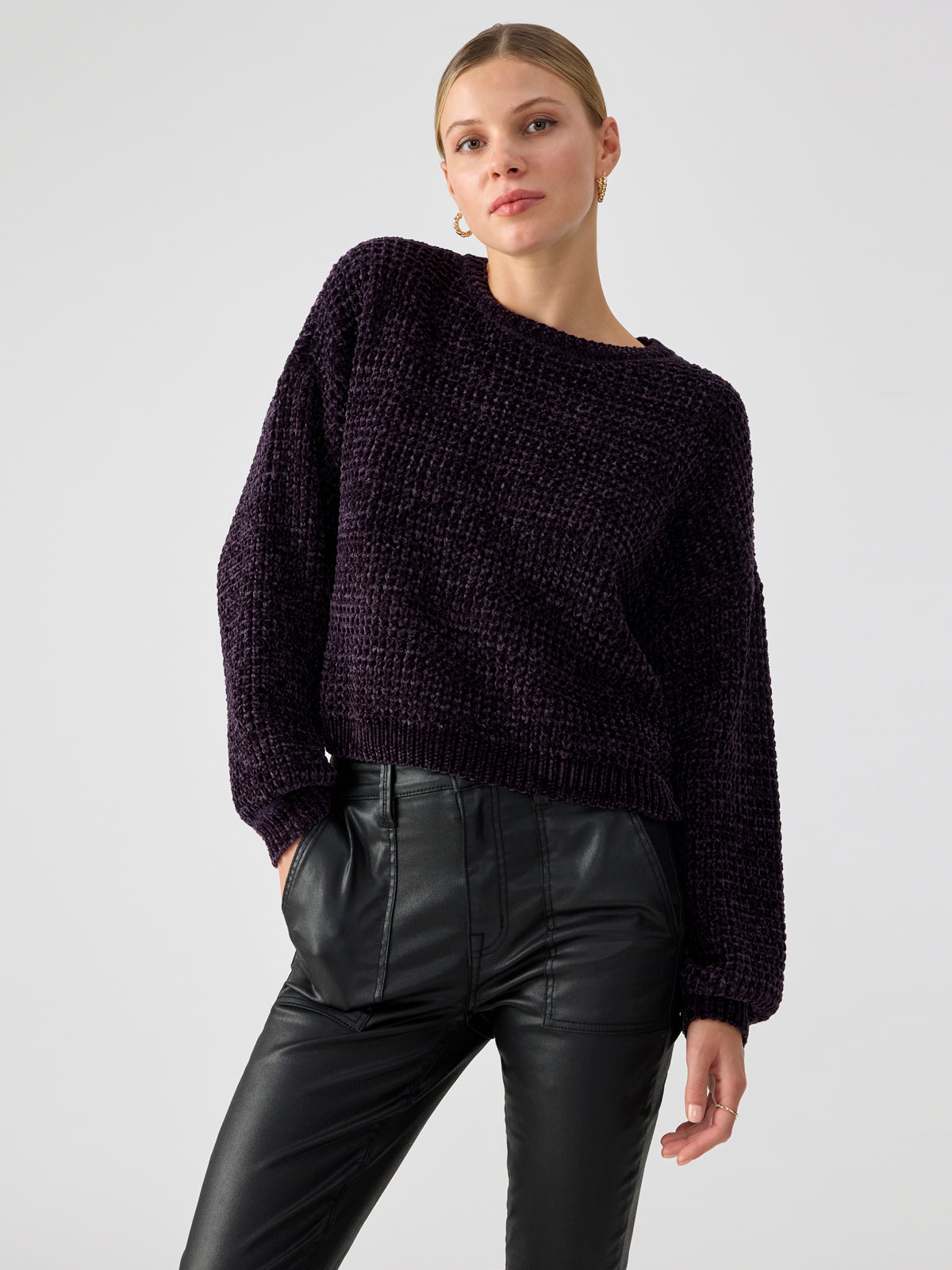 Image of Under The Stars Chenille Sweater Midnight