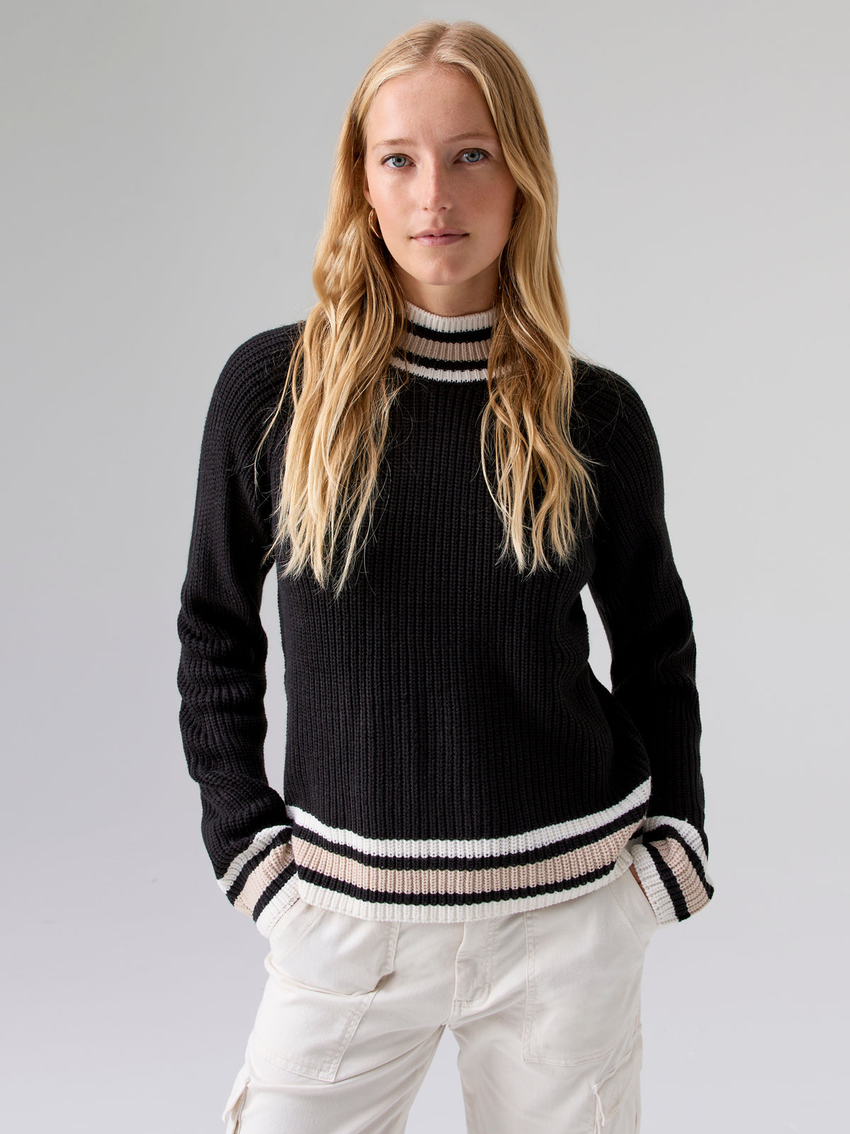 Image of Sporty Stripe Sweater Black Multi