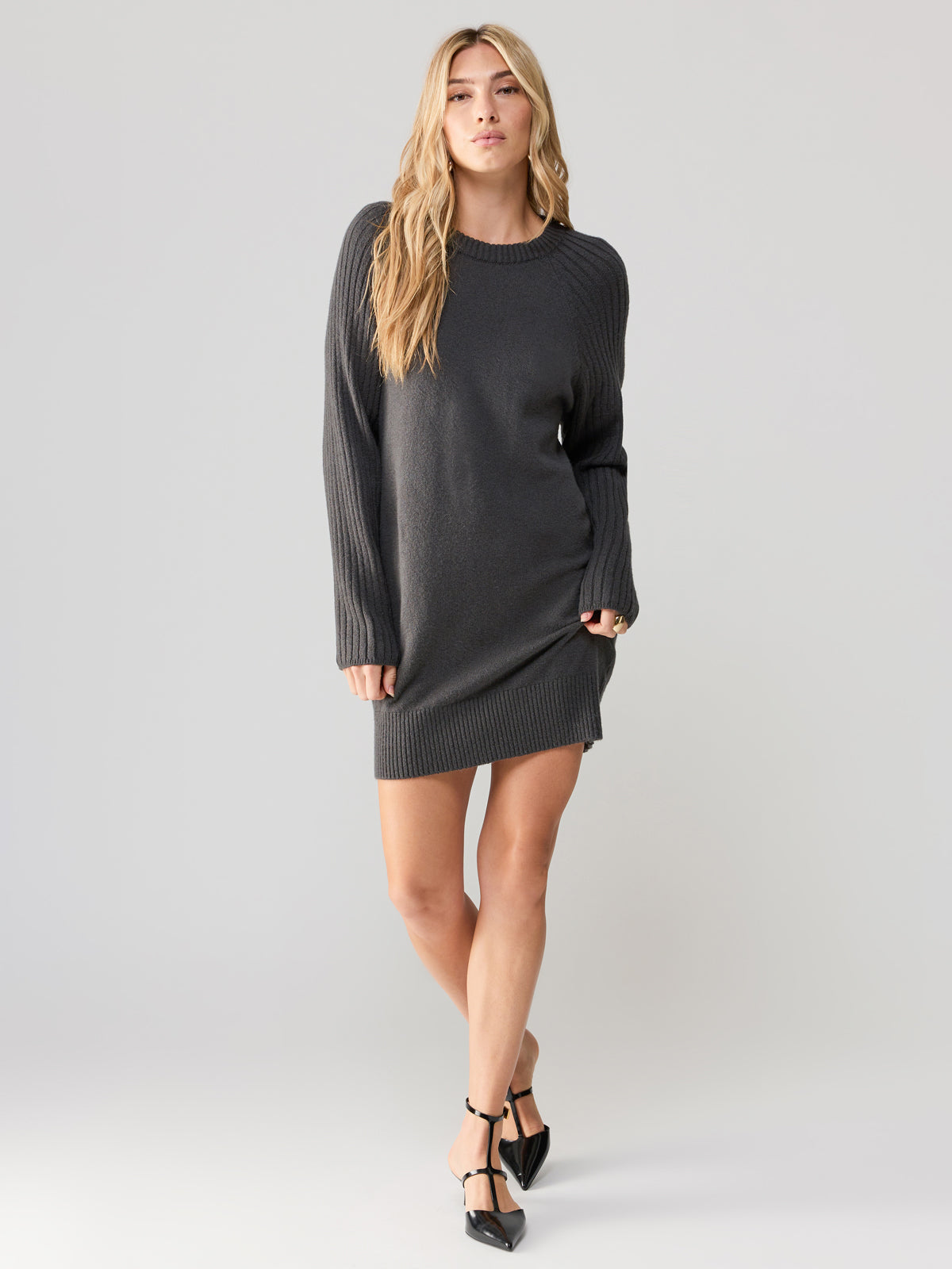 Image of City Girl Sweater Dress Mineral