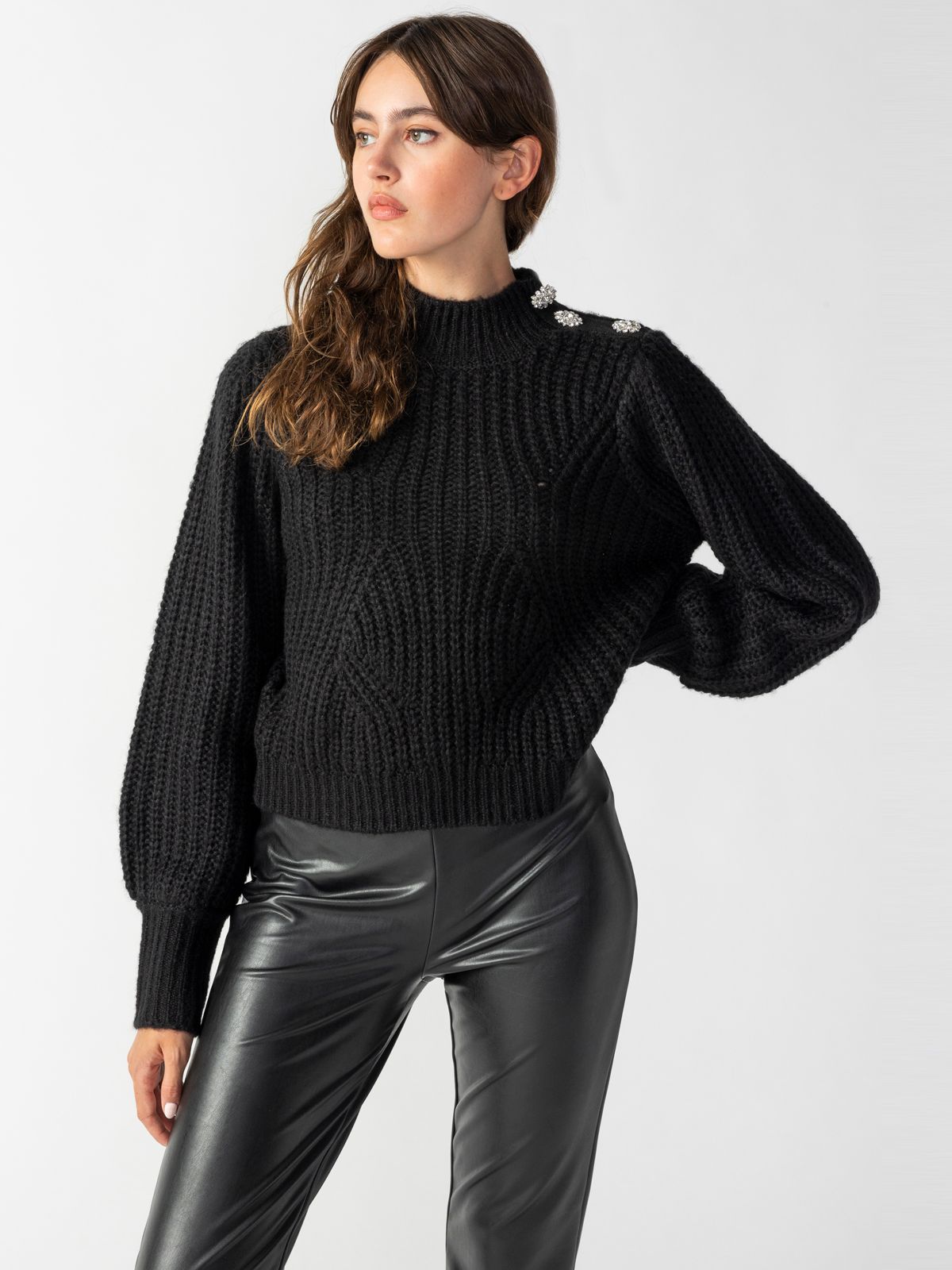 Image of Gemstone Sweater Black