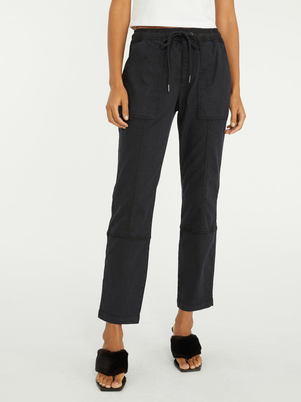 Cross Country Pull On Straight Pant Black