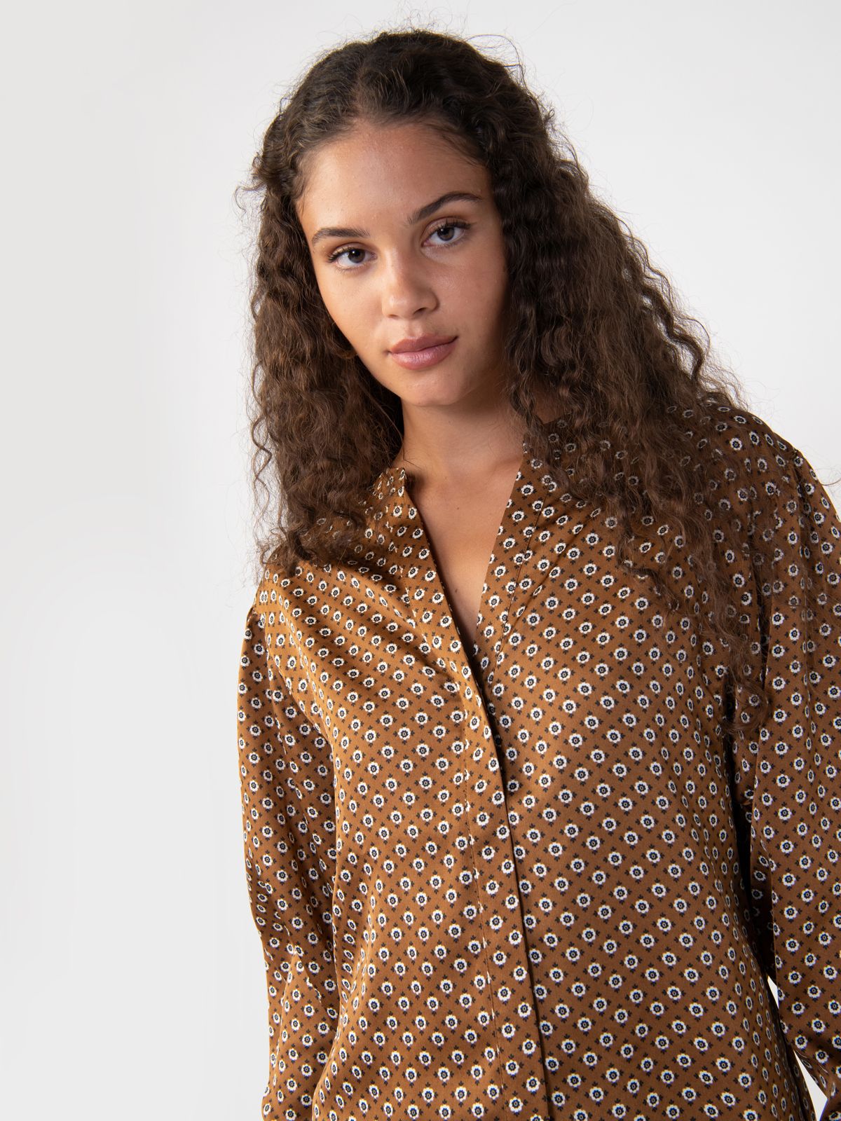 Image of Relaxed Modern Blouse Spice