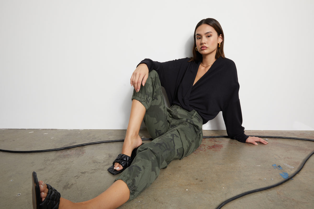 Tech Camouflage Cargo Stella Pant – Tibi Official