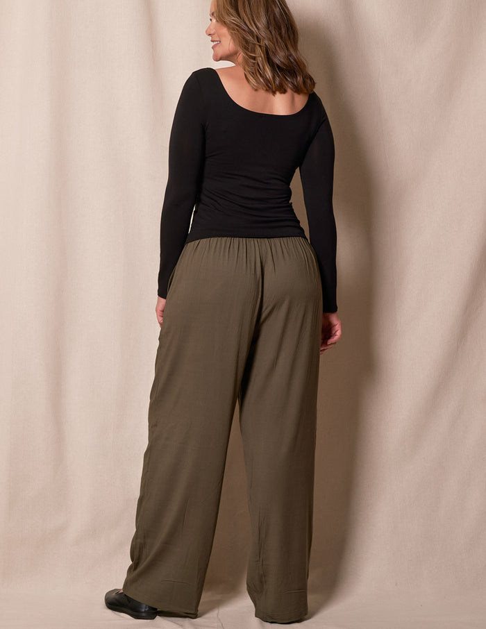 Bamboo / Organic Cotton Taj Pocket Pants - Black — Sivana