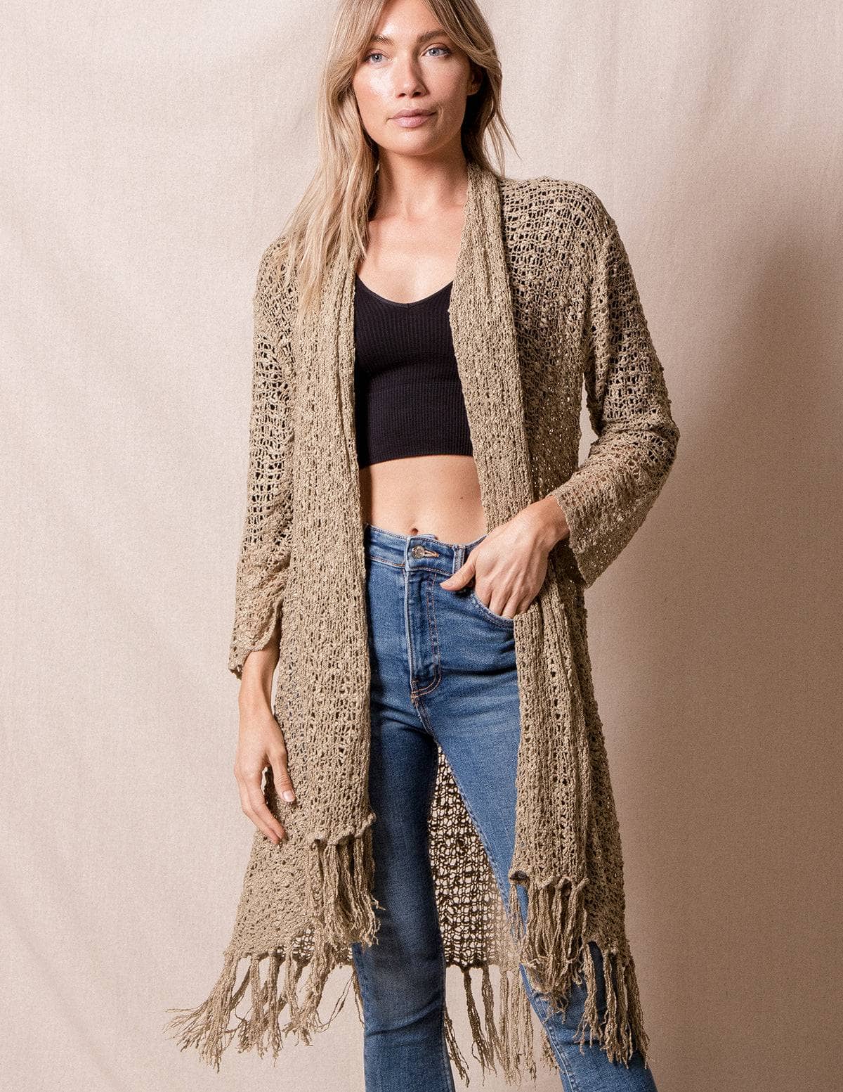 Handwoven Riva Knit Duster — Sivana