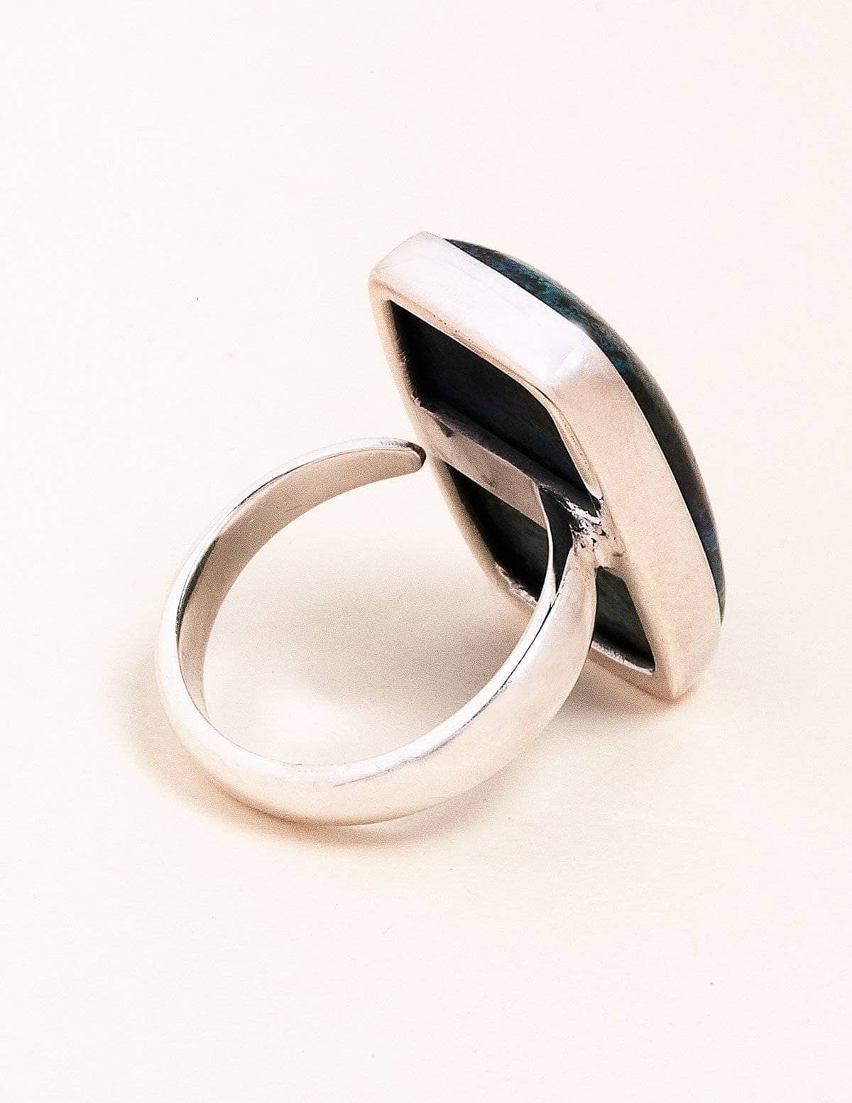 Azurite Malachite Gemstone Ring - Adjustable