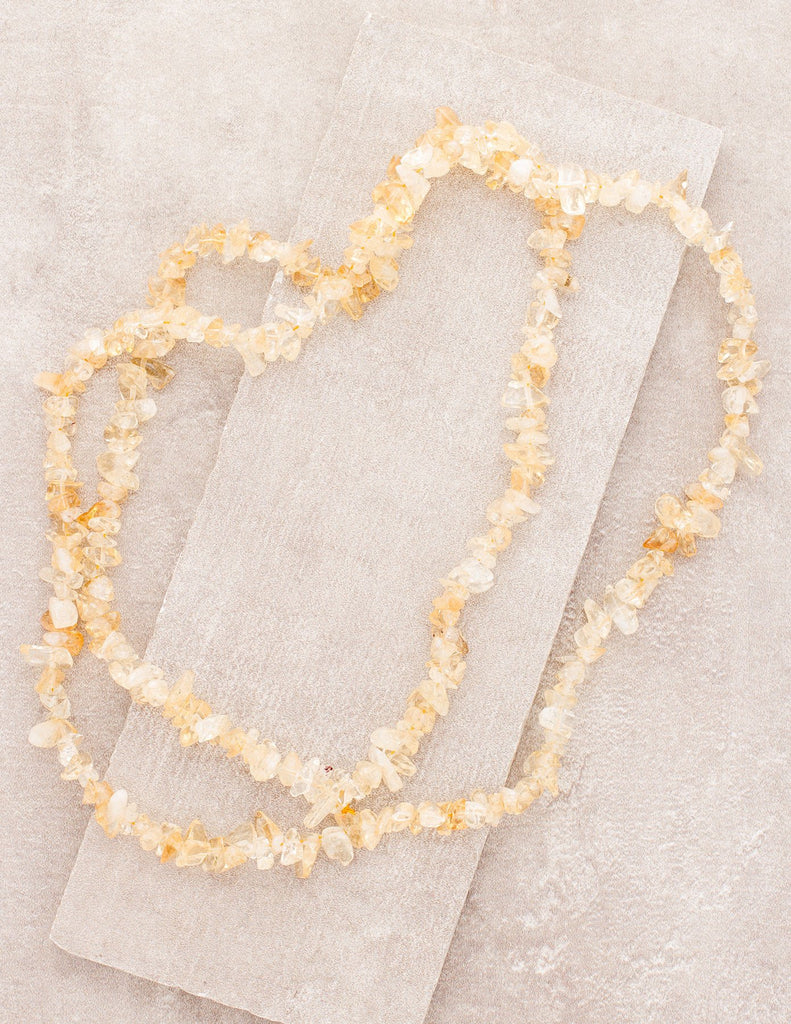 citrine chip necklace