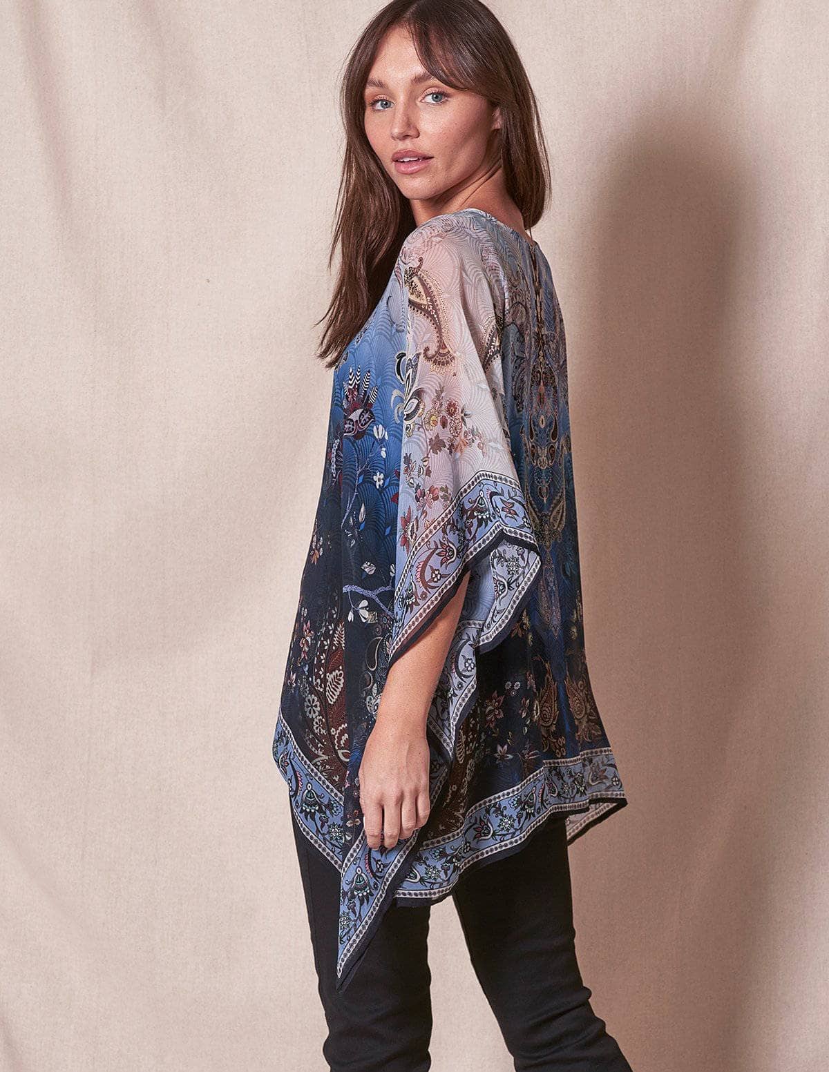 sivana fair trade leilani flowy tunic blue shadow 30406128926903