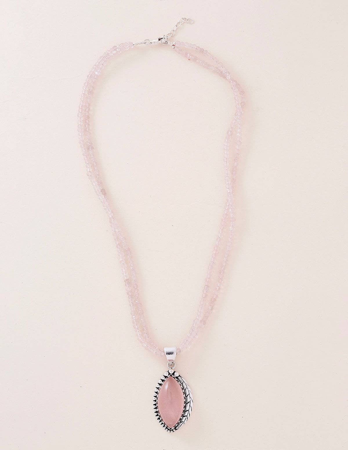 Free Spirit Rose Quartz Beaded Necklace