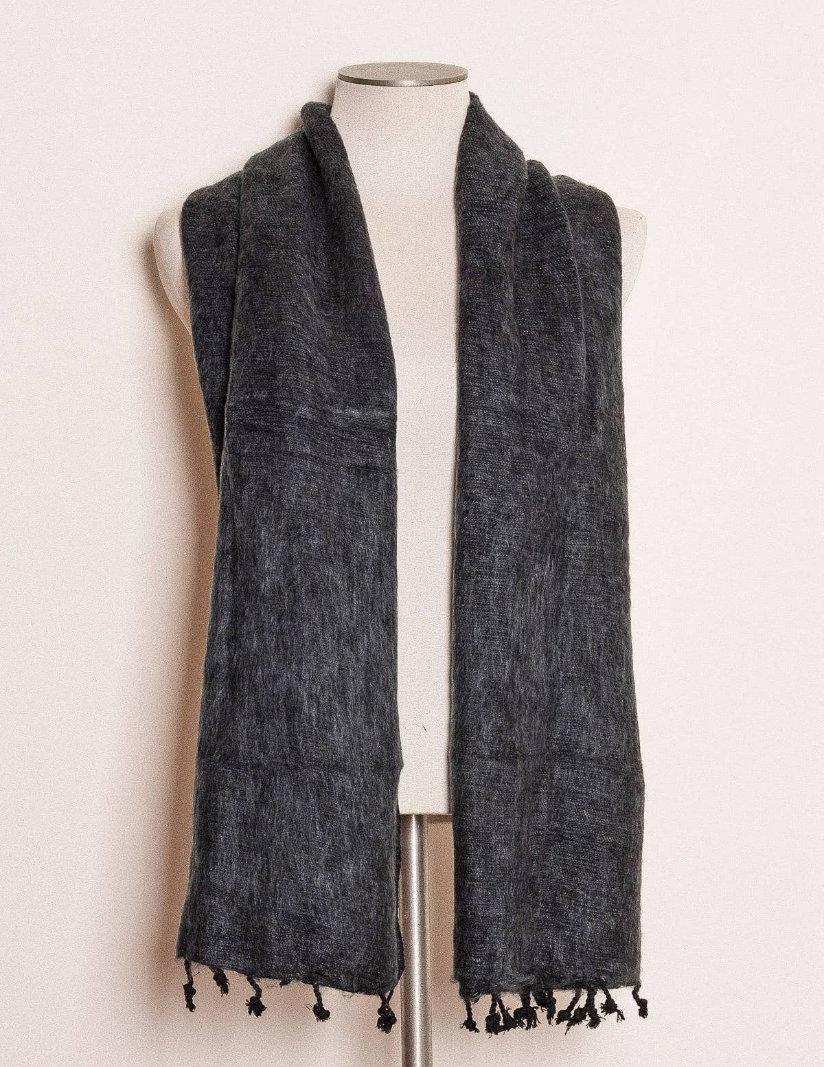 Himalayan Yak Wool Wrap - Black — Sivana