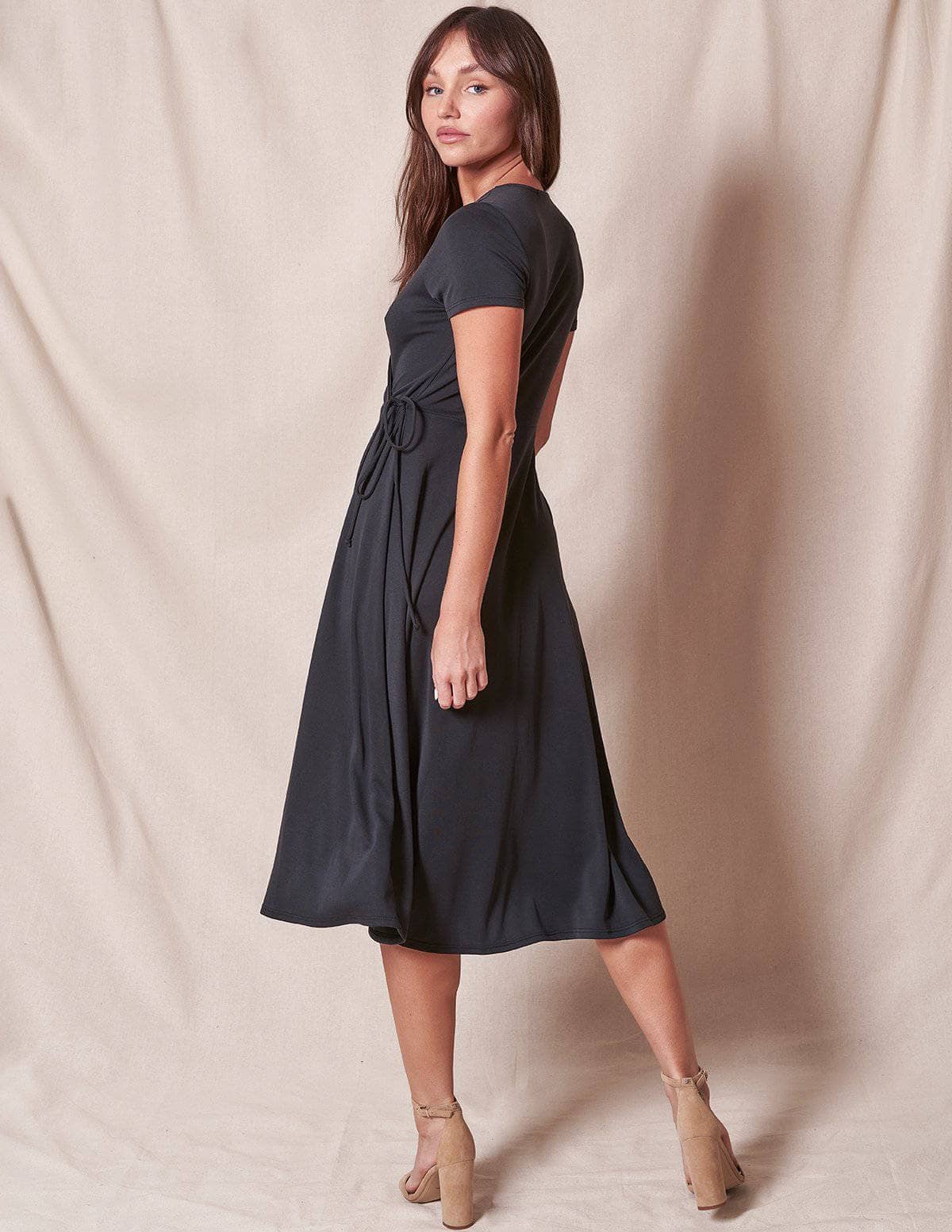 Little Black Faux Wrap Dress